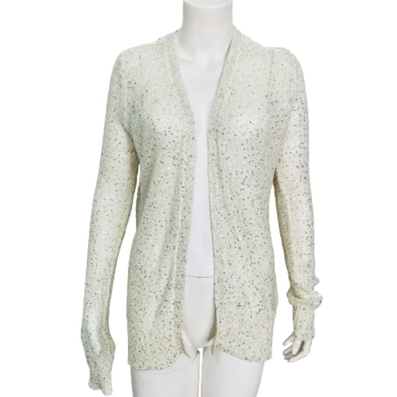 METAPHOR | Open Front Sequined Cardigan Papyrus XL - Picture 1 of 14